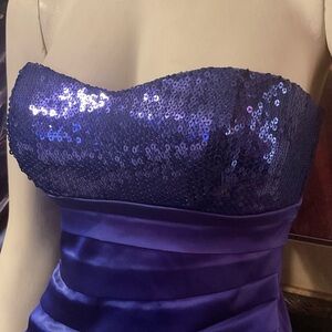 Speechless Purple Sequin Strapless Dress